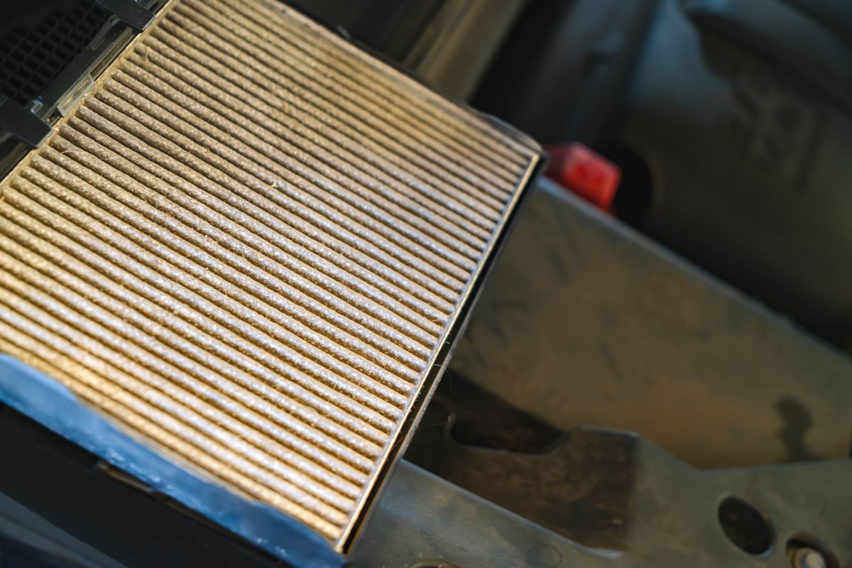 Cabin air filter ready for replacement